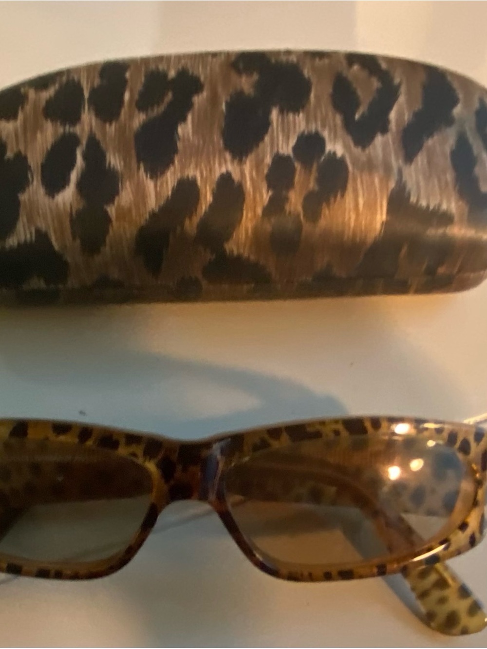 Dolce & Gabbana Leopard Print Sunglasses - Brown with god studs on arms